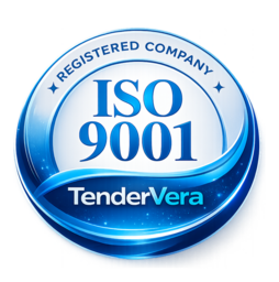 ISO 9001 Registered Company badge — TenderVera